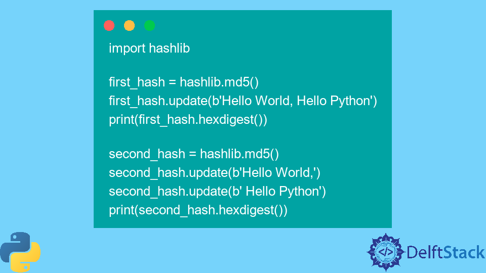 Md Hash In Python Delft Stack